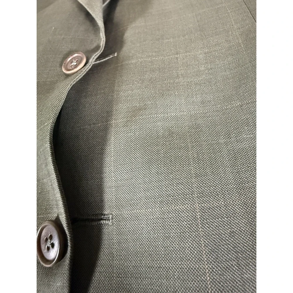 VINTAGE Brooks Brothers Suit Adult 38S Beige Wool Cuffed Hem 2 Piece Mens